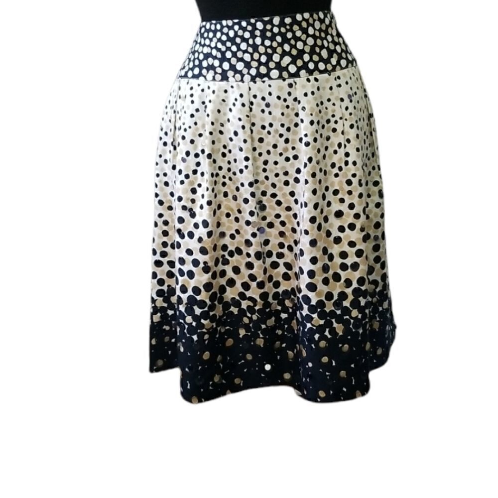 Ellen Tracey Blue Multicolored Sequins Skirt size 6